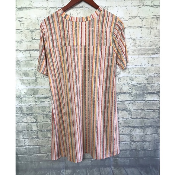 BCBGENERATION Dusty pink multi stripes size: Large - Picture 7 of 8